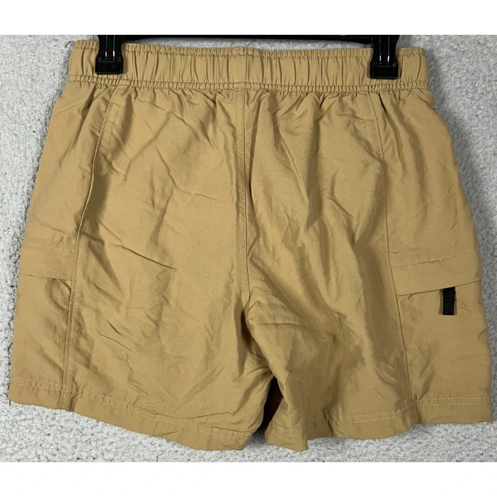 The North Face Shorts Men Small Tan Mesh Lined Cargo Hiking Stretch Waist Belted